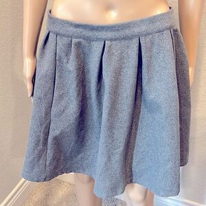 ModCloth grey wool skater skirt